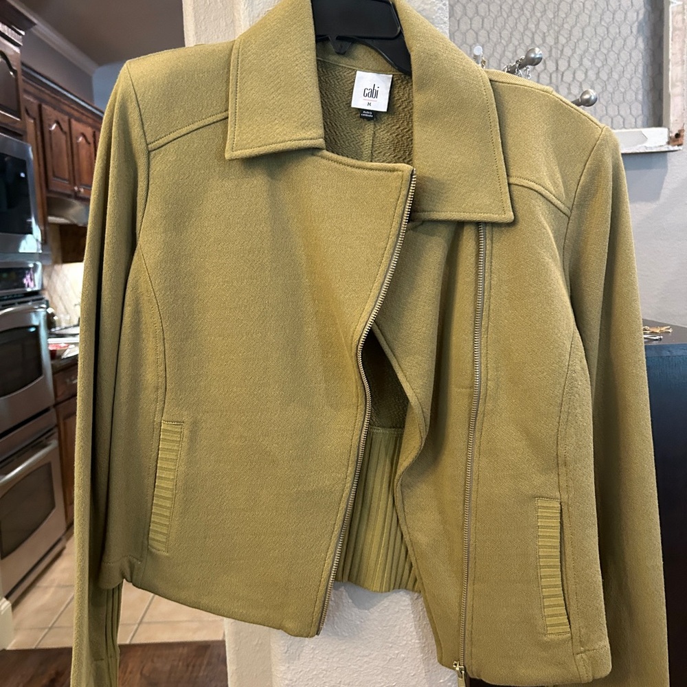 CAbi Olive Zip-Front Women's Jacket